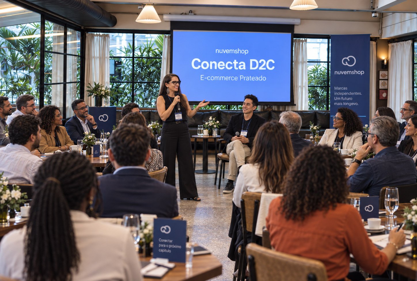 Imagem ilustrativa de conversa no E-commerce Prateado